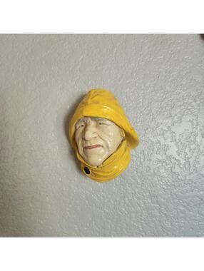 Vintage Bossons Chalkware Life Boatman  Fisherman Head Made In England 1960's